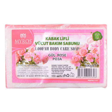 Myros - 100 Gr Gül Esanslı Kabak Lifli Vücut Bakım Sabunu