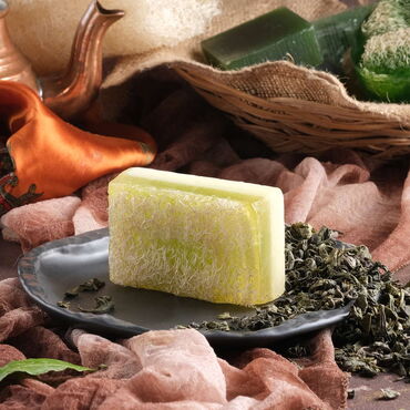 Myros - 100 Gr Yeşilçay Esanslı Kabak Lifli Vücut Bakım Sabunu