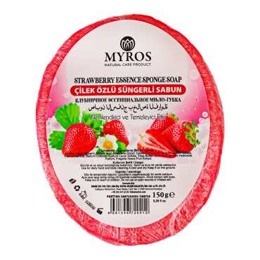 150 Gr Çilek Özlü Süngerli Sabun - Myros