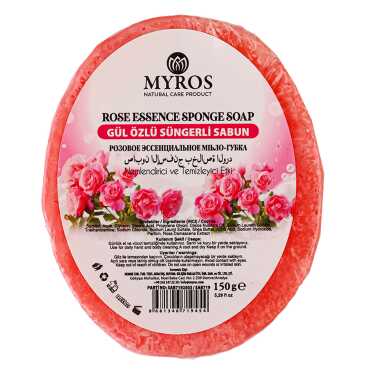 150 Gr Gül Özlü Süngerli Sabun - Myros