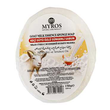 150 Gr Keçi Sütü Özlü Süngerli Sabun - Myros