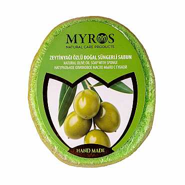 150 Gr Olive Oil Infused Sponge Soap - Myros