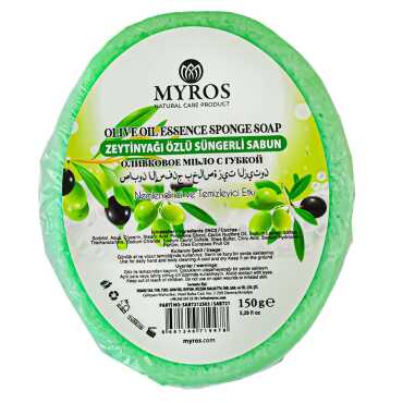 150 Gr Zeytinyağ Özlü Süngerli Sabun - Myros