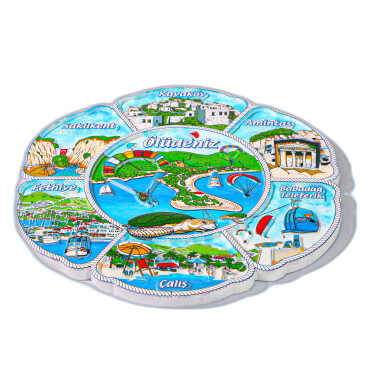 20 cm Fethiye Polyester Plate - Standart - 2