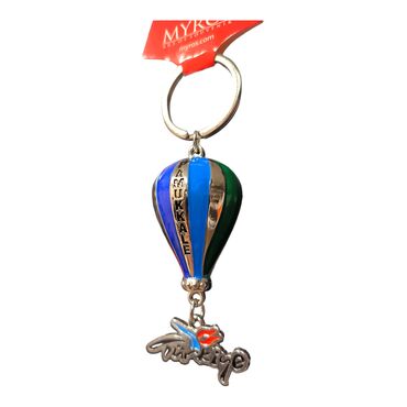 3D Pamukkale Balloon Keychain - Thumbnail