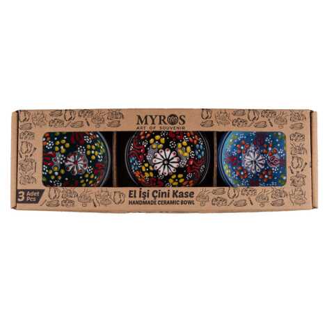 8 Cm Embossed Triple Bowl - 5