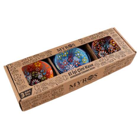 8 Cm Embossed Triple Bowl - 7