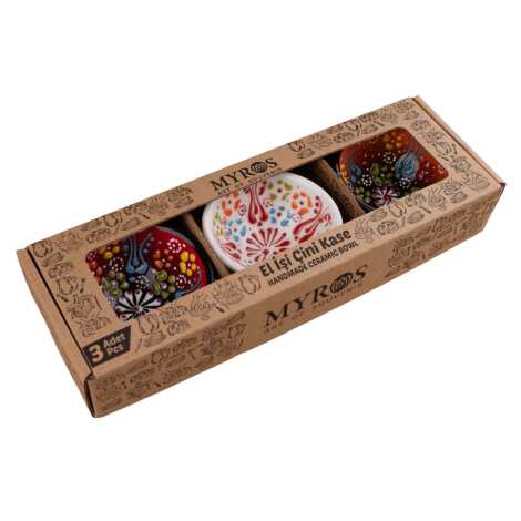 8 Cm Kabartma Üçlü Kase - 8