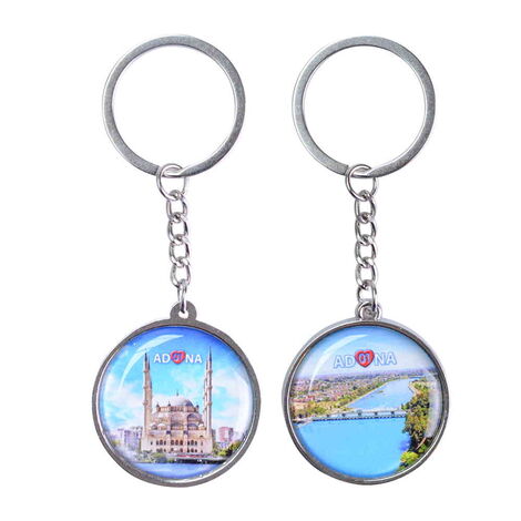 Toptan Adana Temalı Myros Metal Yuvarlak Anahtarlık 40x95 mm - 4