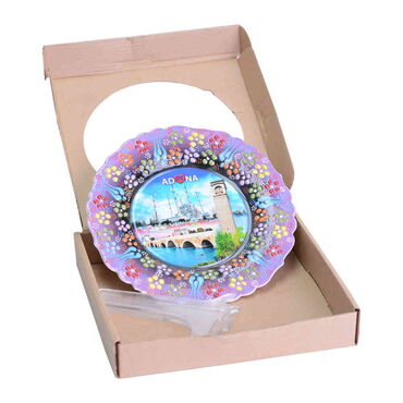 Adana Themed Turkish Ceramic Plate With Epoxy 12 Cm - 3