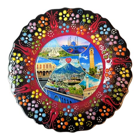 Toptan Adana Temalı Çini Myros Resim Tabak 18 cm - 4