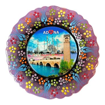 Toptan Adana Temalı Çini Myros Resim Tabak 18 cm - 5