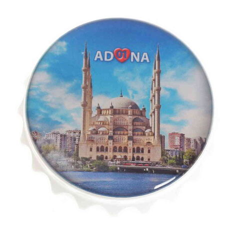Toptan Adana Temalı Myros Beyaz Kapak Açacak Magnet 63x15 mm - 3