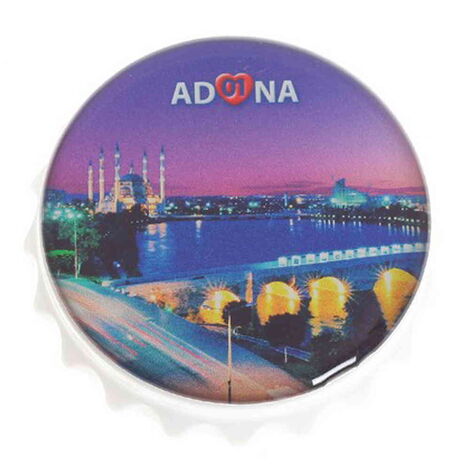 Toptan Adana Temalı Myros Beyaz Kapak Açacak Magnet 63x15 mm - 4