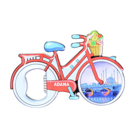 Toptan Adana Temalı Myros Metal Bisiklet Açacak Magnet 100x65 mm - 3