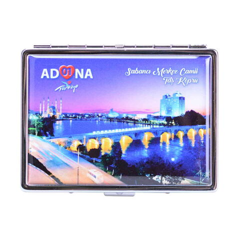 Toptan Adana Temalı Myros Metal Büyük Sigara Tabakası 103x80x11 mm - 5