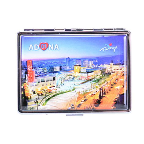 Toptan Adana Temalı Myros Metal Büyük Sigara Tabakası 103x80x11 mm - 6