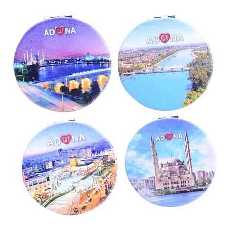Toptan Adana Temalı Myros Yuvarlak Özelleştirilmiş Pu Ayna 72x11 mm - 3