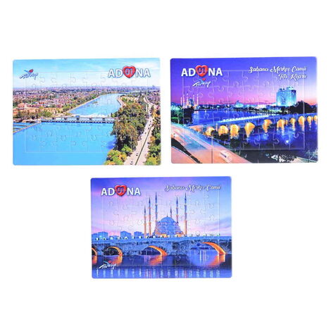Toptan Adana Temalı Uv Baskılı Puzzle 130x180 mm - 2
