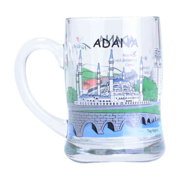 Adana Themed Customised Glass Beer Mug - Thumbnail