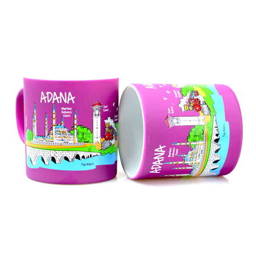 Adana Themed Customised Serigraphy Printed Ceramic Mug 82x90 mm - Thumbnail