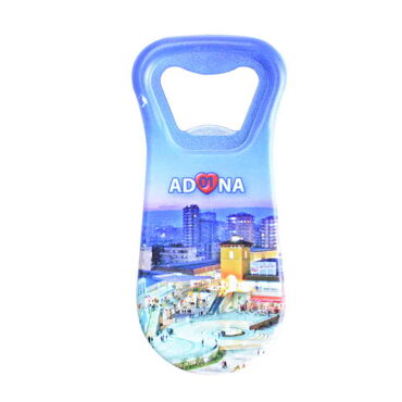 Myros - Adana Themed Customised Uv Printed Plastic Base Plastic Base Bottle Opener 95x43 mm