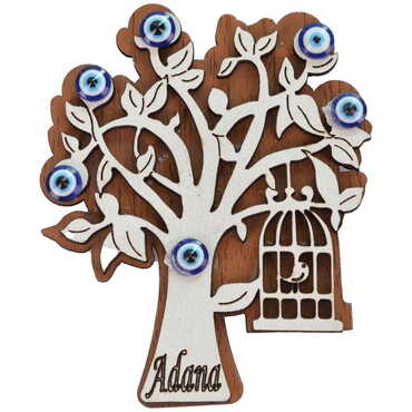 Myros - Adana Themed Wooden Engraved Souvenir Fridge Magnet