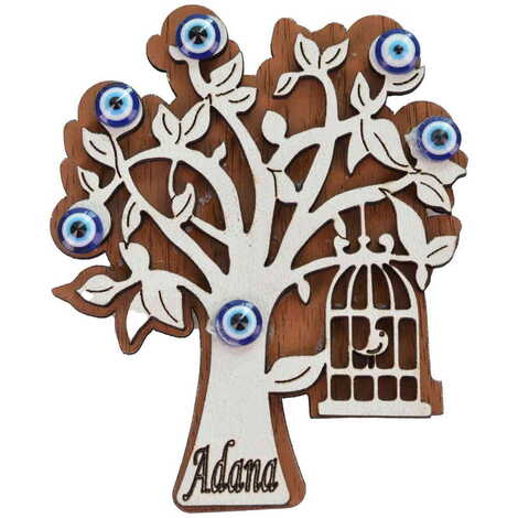 Adana Themed Wooden Engraved Souvenir Fridge Magnet