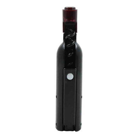 Adrasan Themed Bottle Shaped Metal Wine Bottle Corkscrew Opener-Magnetic 115x25x25 mm