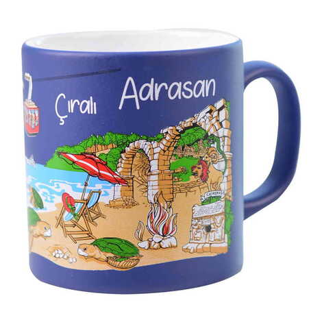 Adrasan Themed Customised Serigraphy Printed Ceramic Mug 82x90 mm