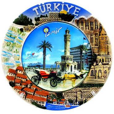 Aegean Region Ceramic Decorative Plate 15Cm Myros - Myros