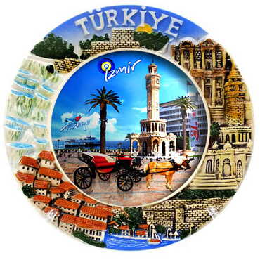 Aegean Region Ceramic Decorative Plate 20 Cm Myros - Myros