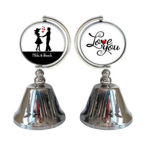 Family Themed Collectible Souvenir Metal Bell 44x90 mm - 2