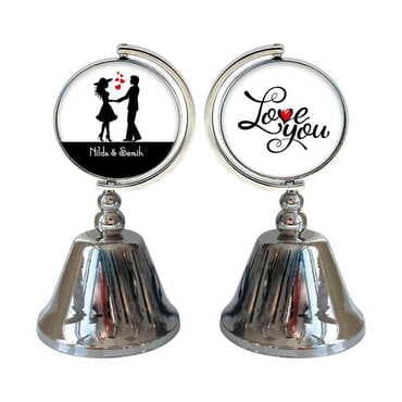 Family Themed Collectible Souvenir Metal Bell 44x90 mm