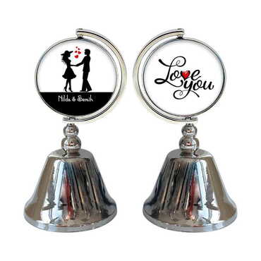 Family Themed Collectible Souvenir Metal Bell 44x90 mm - 2