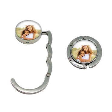 Family Themed Metal Folding Purse Hook For Table 45 mm