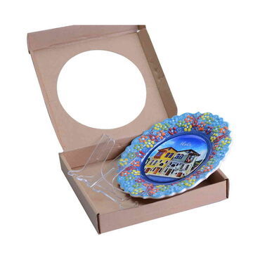 Aksehir Themed Turkish Ceramic Plate With Epoxy 12 Cm - 3