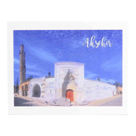 Toptan Akşehir Temalı Myros Ahşap Kartpostal 116x150 mm