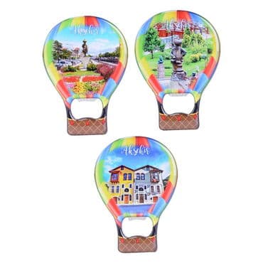 Aksehir Themed Baloon Shaped Metal Magnetic Bottle Opener 102x73 mm - 3