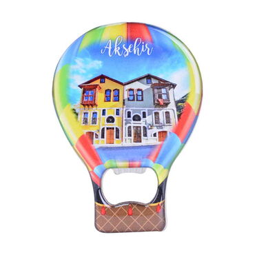 Aksehir Themed Baloon Shaped Metal Magnetic Bottle Opener 102x73 mm - 4