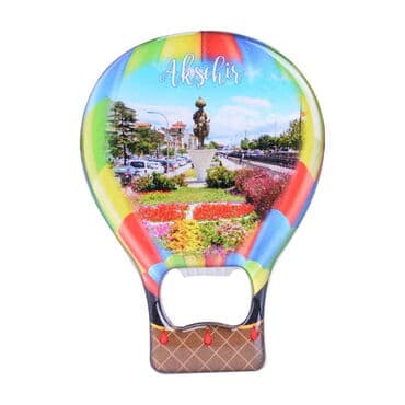 Aksehir Themed Baloon Shaped Metal Magnetic Bottle Opener 102x73 mm - 6