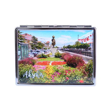 Toptan Akşehir Temalı Myros Metal Büyük Sigara Tabakası 103x80x11 mm - Thumbnail