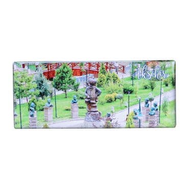 Aksehir Themed Epoxy Dome Panaromic Souvenir Fridge Magnet 120x50 cm