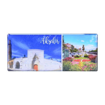 Aksehir Themed Epoxy Dome Panaromic Souvenir Fridge Magnet 120x50 cm - 3