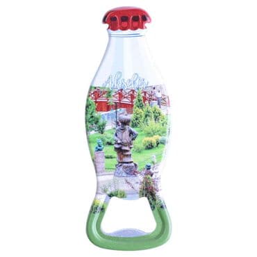 Aksehir Themed Customised Uv Printed Coca Cola Bottle Shape Plastic Base Bottle Opener 42x120 mm - 6