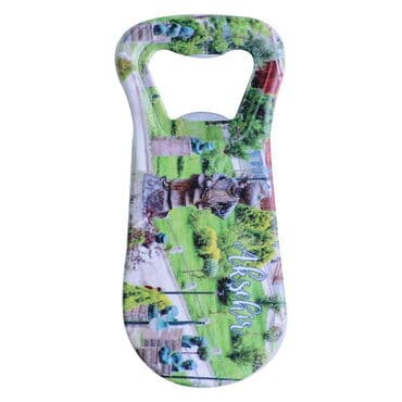 Aksehir Themed Customised Uv Printed  Plastic Base Plastic Base Bottle Opener 95x43 mm - 6