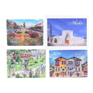 Aksehir Themed Wooden Uv Printed  Souvenir Fridge Magnet 93x68 mm - 3