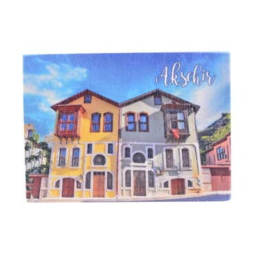 Aksehir Themed Wooden Uv Printed  Souvenir Fridge Magnet 93x68 mm - 5