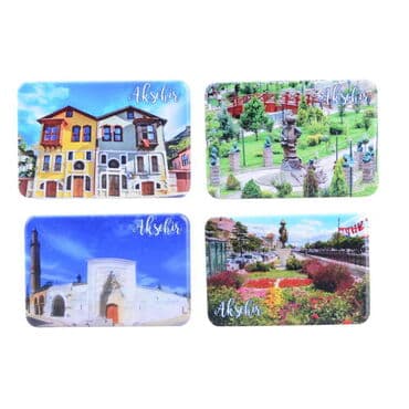 Aksehir Themed Customised UV Printed Plastic Base Rectangle Fridge Magnet 80x50 mm - 3