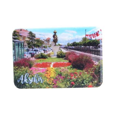 Aksehir Themed Customised UV Printed Plastic Base Rectangle Fridge Magnet 80x50 mm - 5